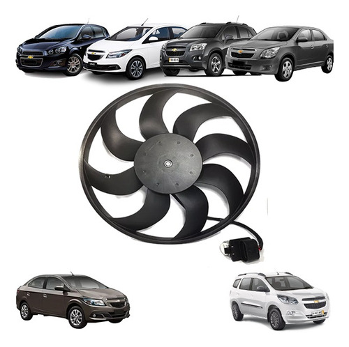 Motor E Ventoinha Radiador Onix 1.0 1.4 2014 15 16 2017