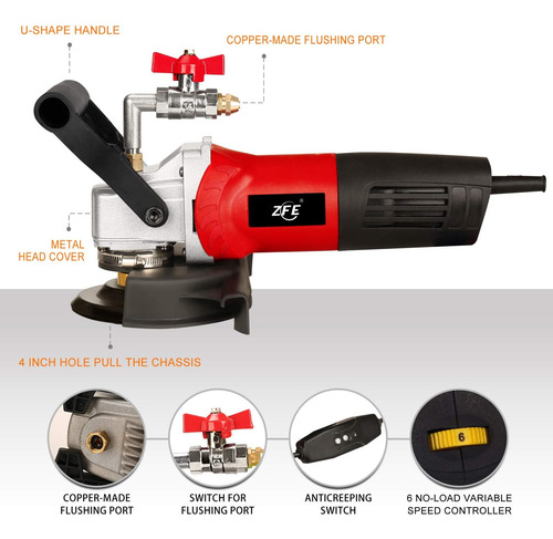 Pulidora Húmeda 4 800w Velocidad Variable - Molinillo Y Alm