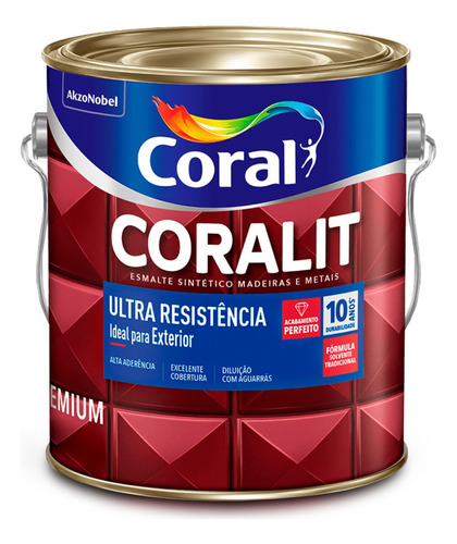 Tinta Coralit Ultra Resistência Alto Brilho Marfim Gl 3,6l