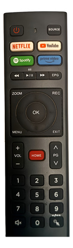 Control Remoto Para Tv Led Enxuta Smart Ref353 Negro