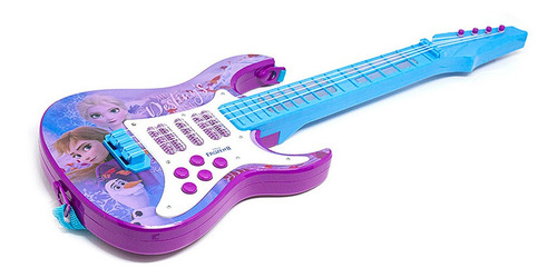 Guitarra Infantil Brinquedo Com Luz Som Frozen 2 Toyng 27191