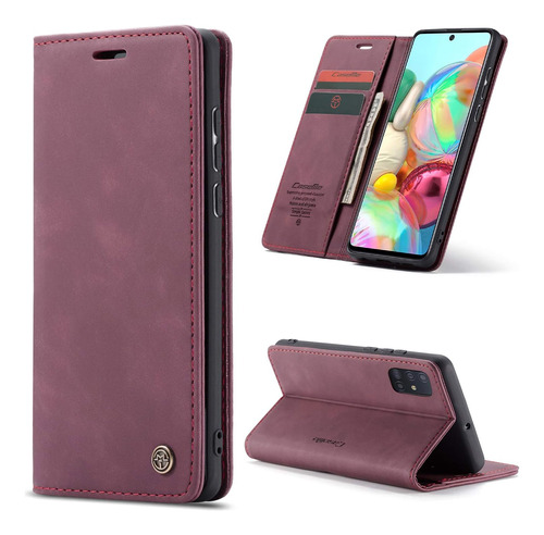 Funda Para Samsung Galaxy A31, Violeta/billetera/cuero