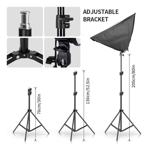 Kit Iluminacion Fotografia Set De Iluminación Softbox 45 W