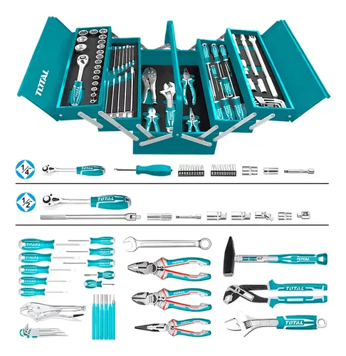 Set de Herramientas Manuales 108pz Total Thtcs121081 Profes Color