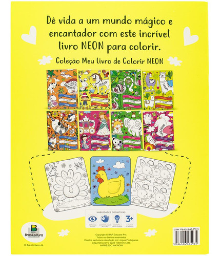 Meu Livro De Colorir Neon: Fazenda, De Bap Educare Pvt.. Editora Brasileitura, Capa Mole Em Português, 2023