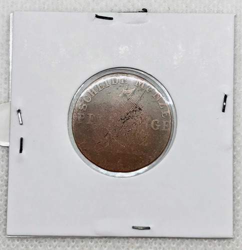 Moneda De Cobre Año 1800s Estado Alemán Prussia 3 Pfennig (Usado)