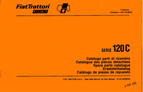 Manual De Repuestos Topadora Fiat 120c