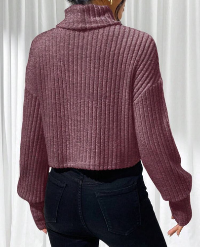 Sweater Cuello Alto Polera Shein Importado