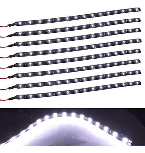 Xt Auto 8pcs 12v Super Brillante 30 Cm 15 Led Flexible Tira 