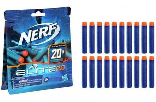 Set De 20 Dardos De Repuesto Nerf Elite 2.0