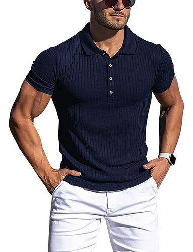 Polo De Manga Corta Para Hombre, Camisas Elásticas De Fitnes