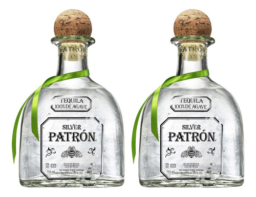 Tequila Patron Silver 750ml Kit Com 2 Unidades Premium