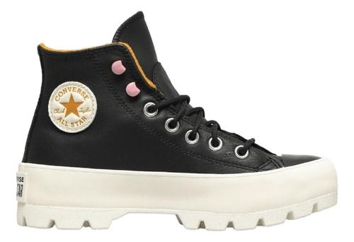 Tenis Converse Lugged Whinter De Piel Color Negro-original