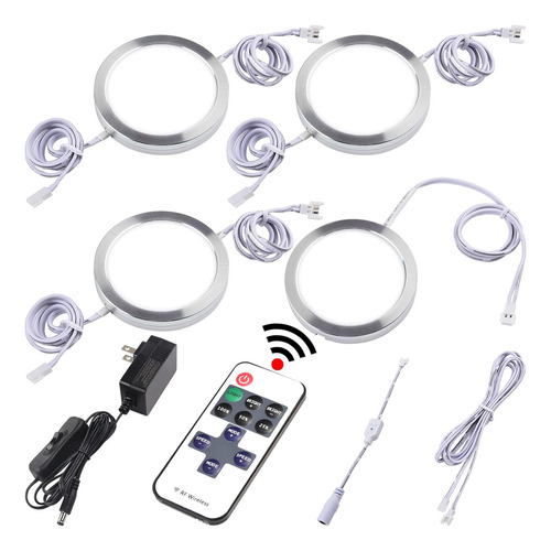 Luces Cocina Led 4 Unidades 120v Control Rf Blanco 6000k