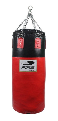 Costal De Box Vacio Fire Sports Vertical 110cm Con Cadena Pu