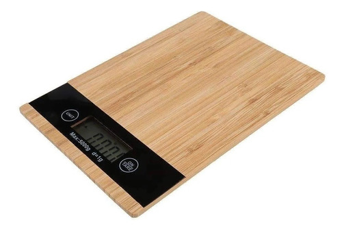 Balança Digital Para Cozinha Eletrônica Até 5kg Modelo Bambu