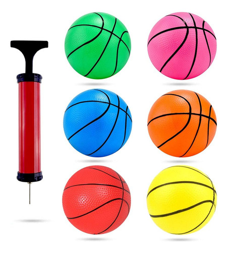 6 Mini Balón De Baloncesto Pequeño Para Niños Pequeños, Niño