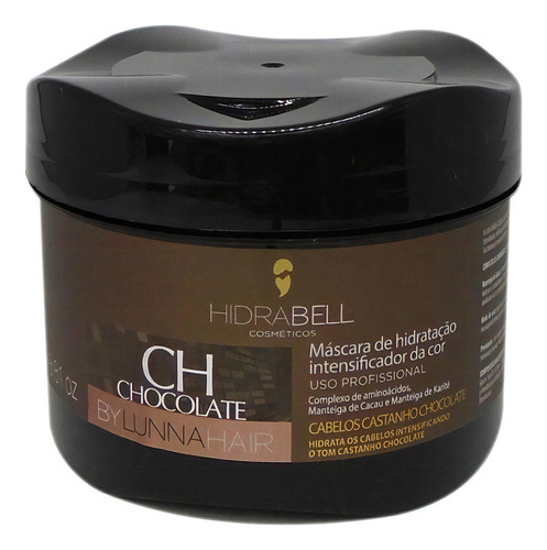 Máscara Hidrabell By Lunna Hair Hidra Color Chocolate 250g