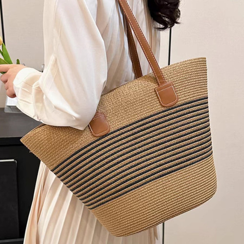 Bolso De Natural Boho Playero -tote Verano Con Gran Playa