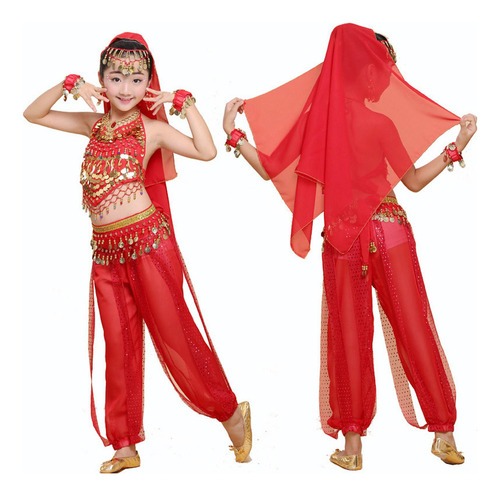 Niños, Danza Del Vientre, Conjunto De Disfraces, Indio De