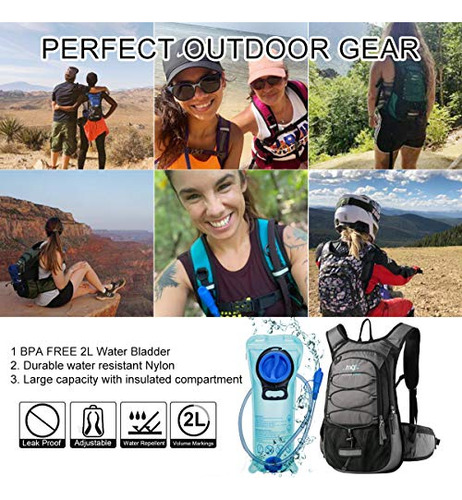 Mochila Hidratación 2l Para Correr, Senderismo, Ciclismo -
