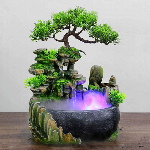 11 Fuente En Miniatura De Cascada De Escritorio Con Pequeñ