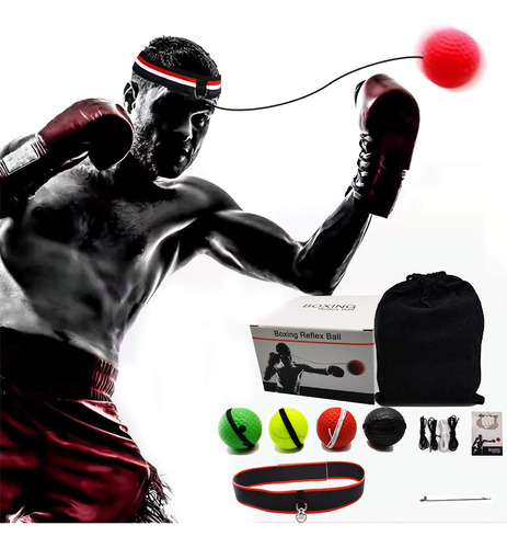 Bola Boxeo Reflex 4 React Ball Plus Diadema Ajustable Suave