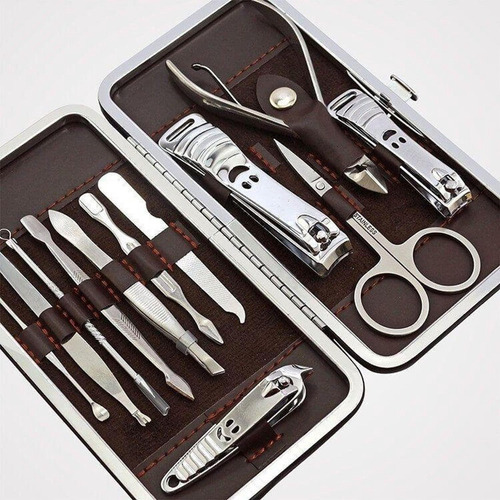 Estuche 11 Pcs Herramientas Manicura Cuidado Personal Corta
