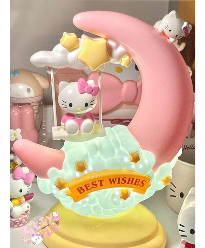 C Lámpara De Noche Sanrio De Hello Kitty, Luz Nocturna, Luz Le