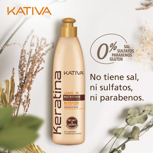 Kativa Keratina  Shampoo Acond Crema Peinar Y Tratamiento 