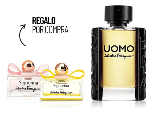 Kit Perfume Hombre Salvatore Ferragamo Uomo Edt 100 Ml + Min