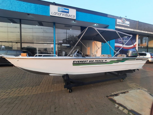 Imagem 5 de 6 de Lancha De Alumínio Everest 600 Cx Pesca Nova Motor Hidea 60h