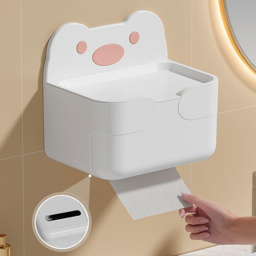 Dispensador De Pañuelos, Práctico, Compacto, Oso Azul