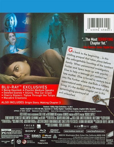 Blu-ray Insidious 3 / La Noche Del Demonio 3