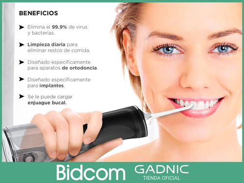 Imagen 6 de 10 de Blanqueador Dental Gadnic Irrigador Portatil 5w Silencioso