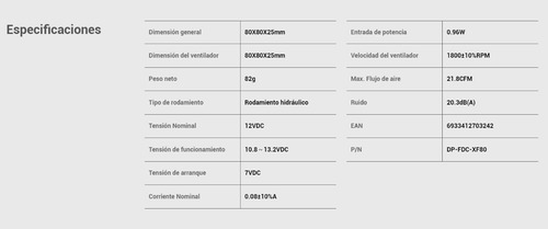 Imagen 4 de 4 de Cooler Fan Ventilador 80mm 1800rpm C/tornillos Molex 4 Pines