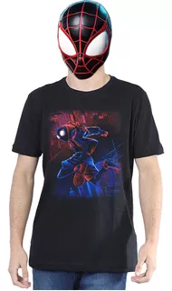 Camiseta Homem Aranha Miles Morales 100%algodã Camisa Aranha