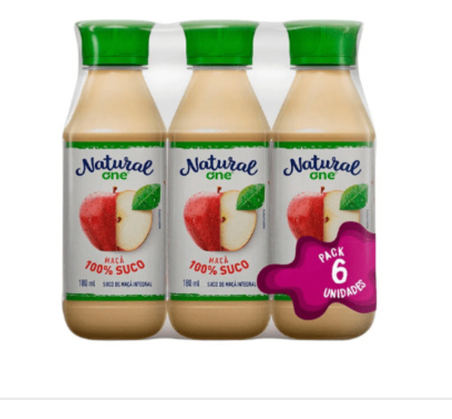 Suco Maçã Natural One Ambiente Kit Com 6 Un 180ml Gamer