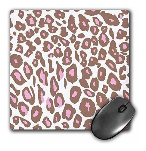 Pad Mouse - Estampado De Leopardo Blanco Y Rosa - Alfombrill