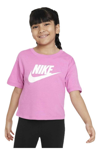 Camiseta Nike Hbr Club Boxy Niñas-rosa