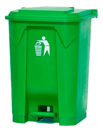 Cubo De Basura Basurero Con Pedal Contenedor 80 Litros