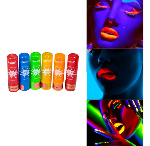 Pack De 6 Labiales De Neón: Labial Neon Lip De Karité 