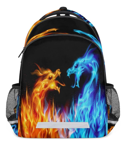 Mochila Escolar Flame Dragon Para Niños, Niñas, Adolescentes