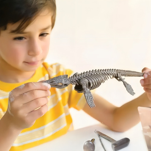 Kit Escavação Mosassauro Fóssil Brinquedo Arqueologi Kidzlab