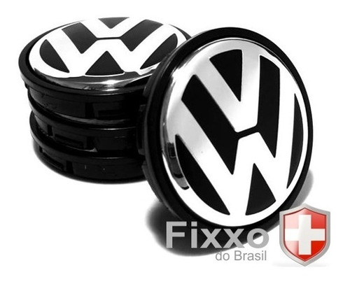 Imagem 1 de 2 de 4 Calotinhas Tampa Miolo Centro Roda 55mm Volkswagen Parati