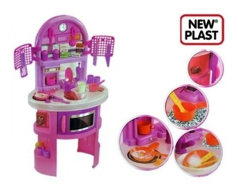 Imagen 2 de 2 de Mi Primer Cocina New Plast - Cocina Infantil + Accesorios