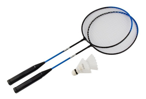 6 Jogo Kit Raquete Badminton 2 Raquetes 2 Petecas 1 Estojo