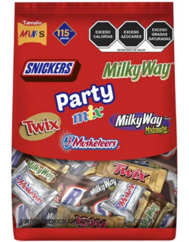 Party Mix Snickers,milky Way,twix,3musketeers Chocolates 1kg