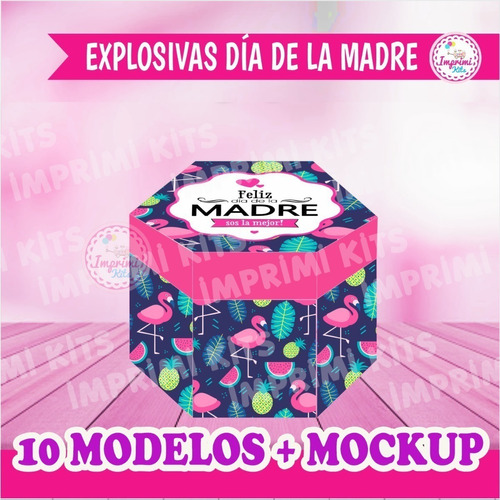 Cajita Explosiva Día De La Madre Imprimibles 10 Modelos #1