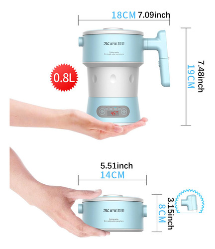 Hervidor De Agua Eléctrico Plegable, Inteligente, De